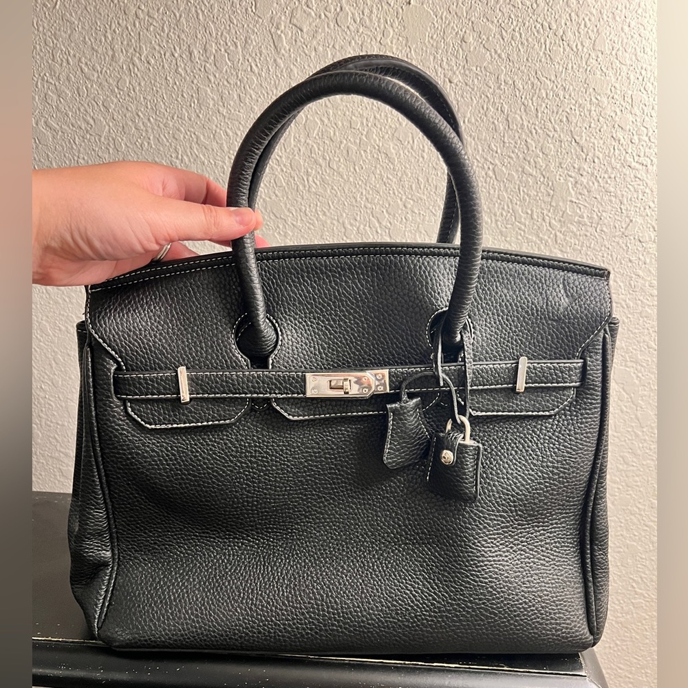 Birkin-style satchel